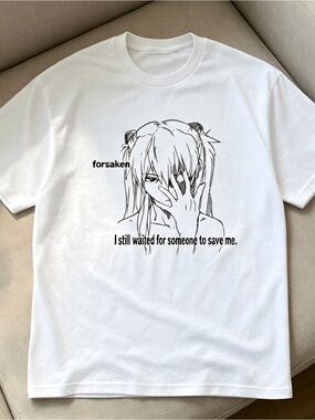 Forsaken Girl Graphic white Women Men T-shirt Unisex